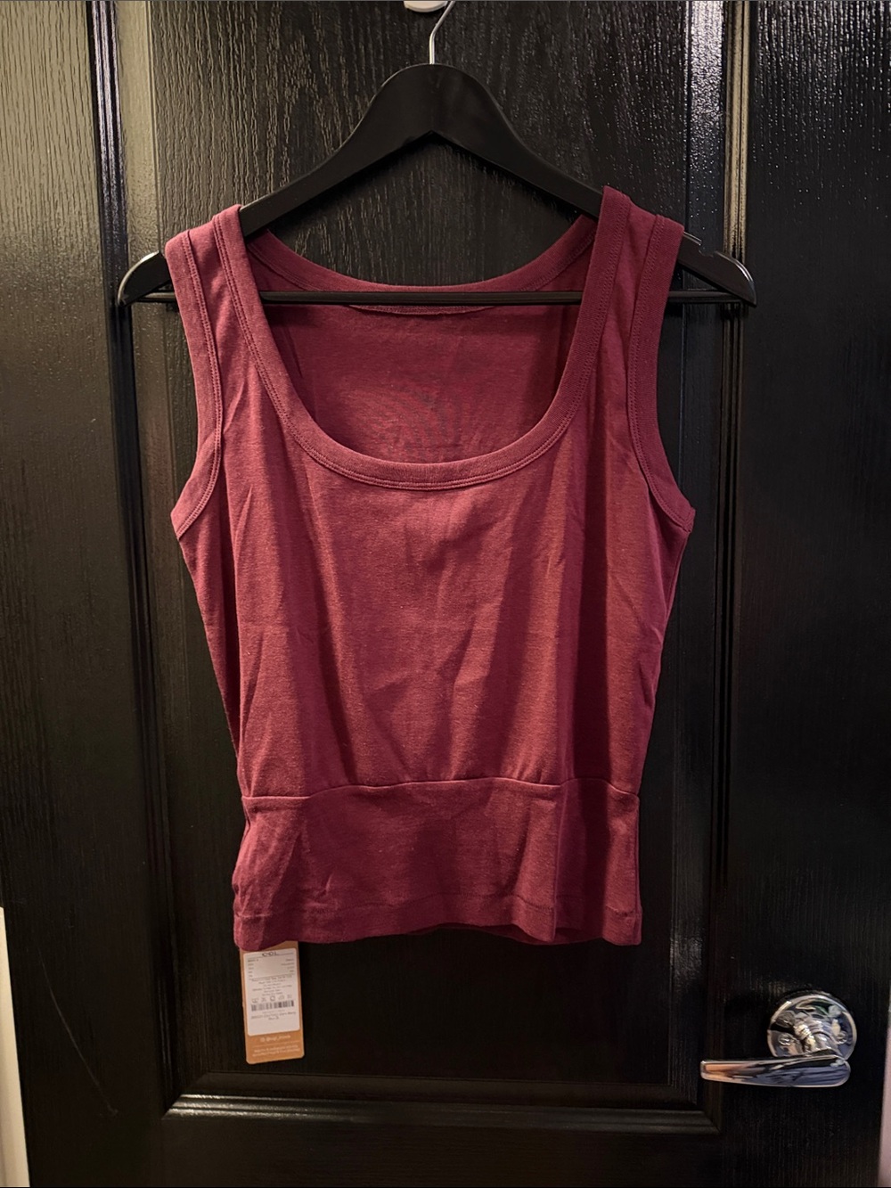 OGL Cotton-Linen Blend Reversible Boatneck Low Back Top